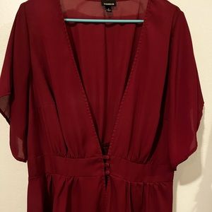 Red button blouse, torrid size 1 (XL)